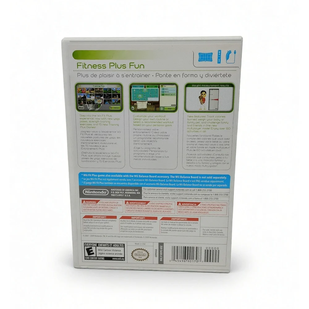 Nintendo Wii Fit Plus Game CIB Software Fitness Yoga Training NTSC-U Console